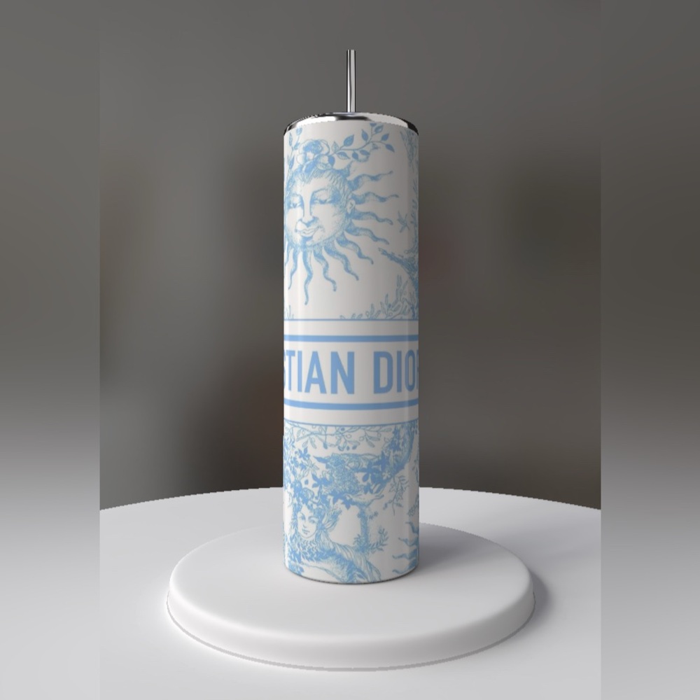 White and Blue 20 oz. stainless steel tumbler,NWT